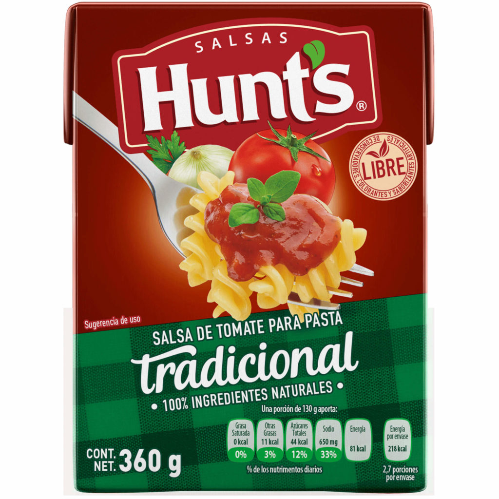 SALSA TRADICIONAL HUNTS P PASTA 360 GRS CJM